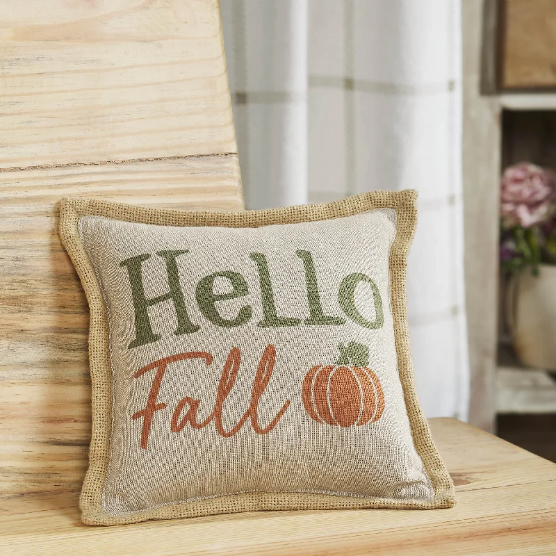 Travel Pillows for Long JourneysPumpkin Bounty Hello Fall Pillow 9x9