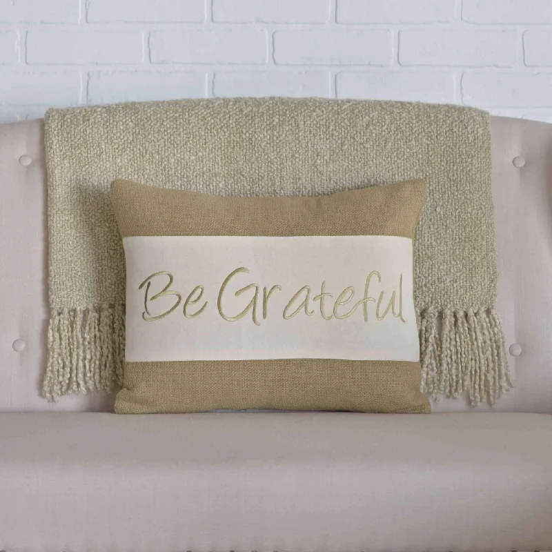 Adjustable Pillows for Customized ComfortBe Grateful Pillow 14x18