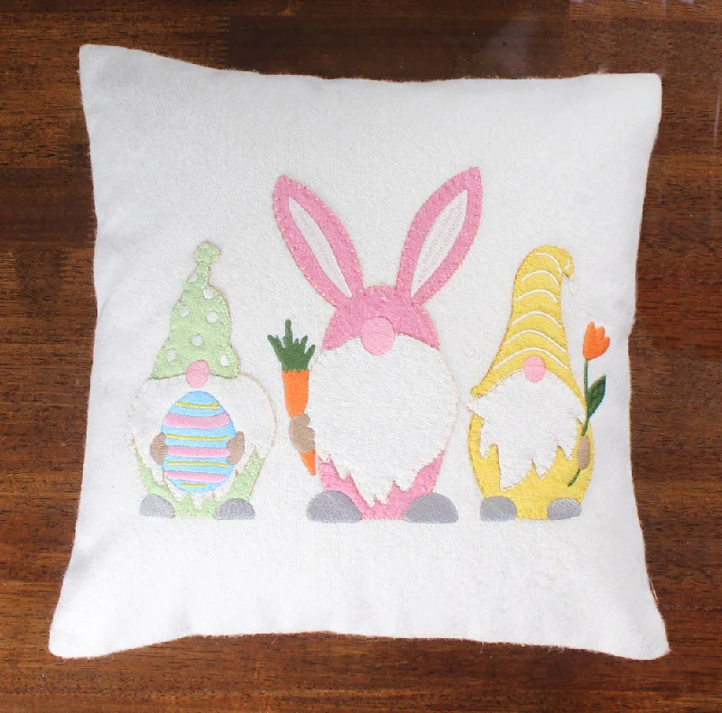 Square Pillows for Modern Home DecorEaster Gnomes Cream Pillow PL110032