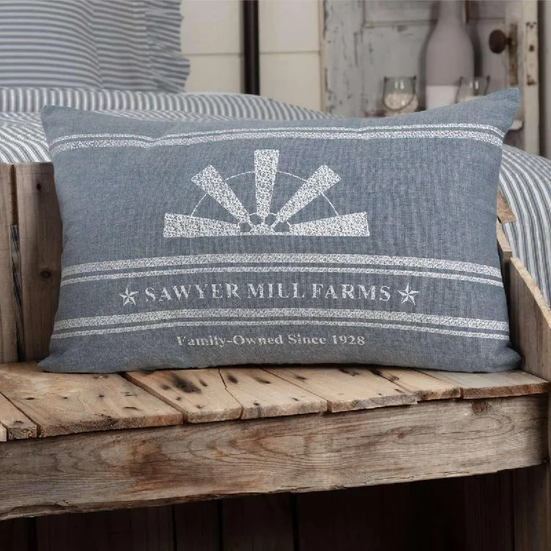 Travel Pillows for Long JourneysSawyer Mill Blue Windmill Blade Pillow 14x22