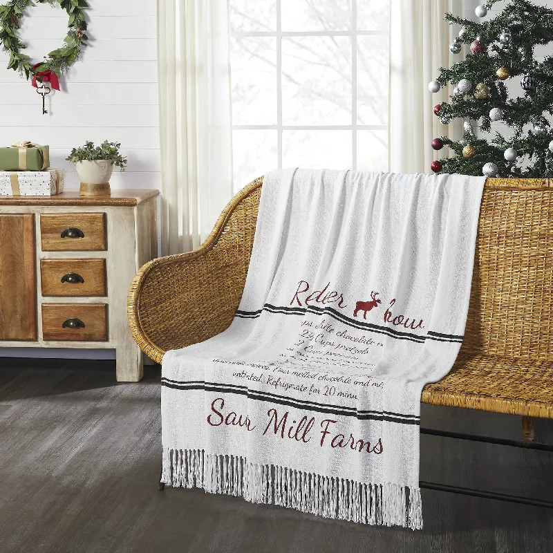 Soft and Fluffy Pillows for Bedroom ComfortSawyer Mill Reindeer Chow Woven Throw 60" x 50" VHC Brands