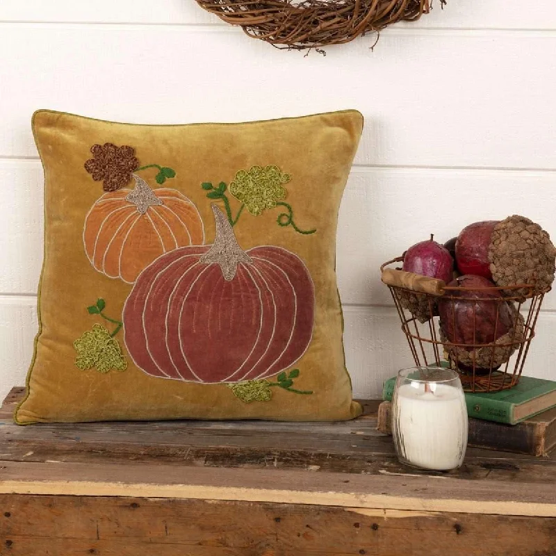 Feather Pillows for a Luxurious SleepVelvet Pumpkin Pillow 18x18 VHC Brands