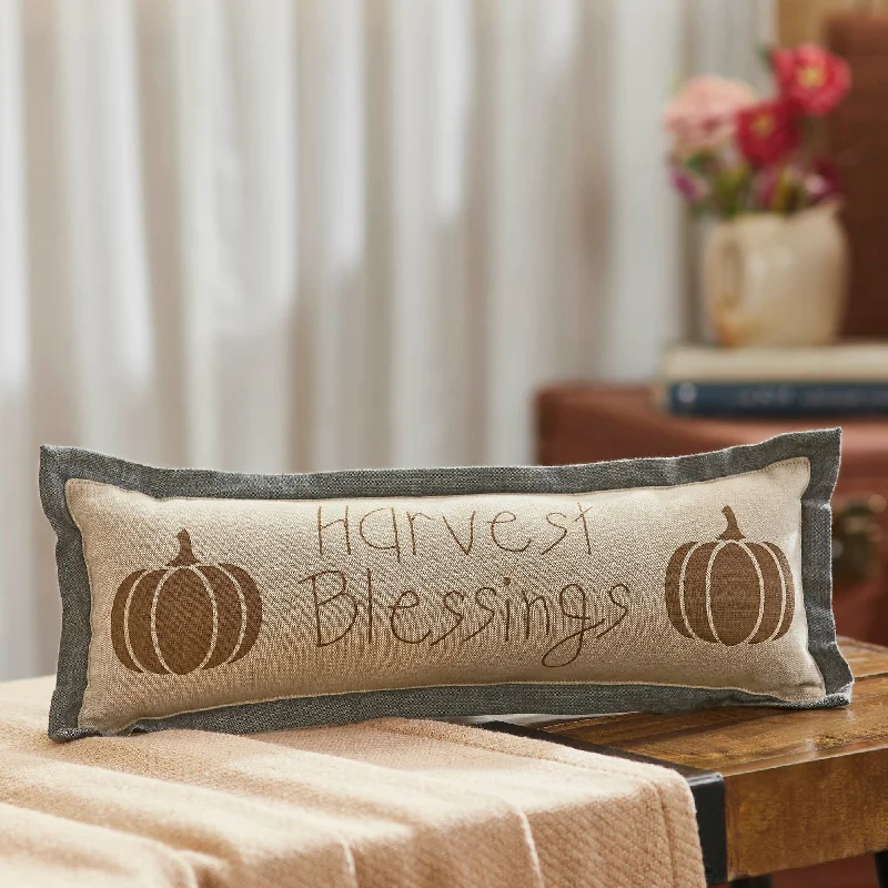 Velvet Pillows for a Touch of EleganceHarvest Blessings Pumpkin Pillow 5x15