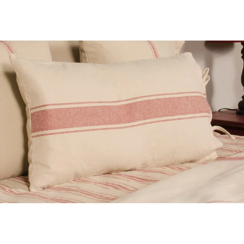 Memory Foam Pillows for Neck SupportOat Barn Red Grain Sack Stripe Lumbar Pillow Cover LC164017