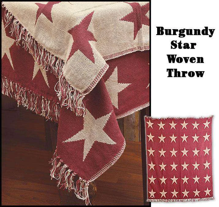 Firm Pillows for Side SleepersBurgundy Star Woven Throw