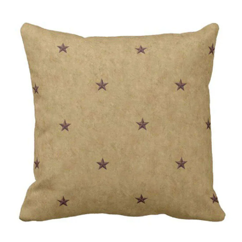 Square Pillows for Modern Home DecorCountry Primitive Americana Stars Pillow Cover