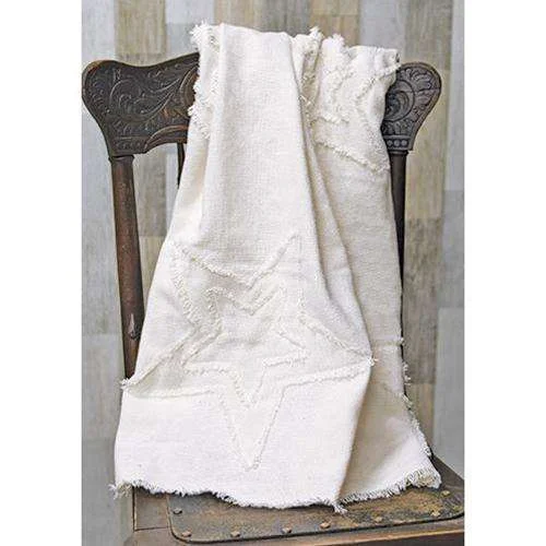 Decorative Pillows for Living Room MakeoverBurlap Antique White Star Woven Throw