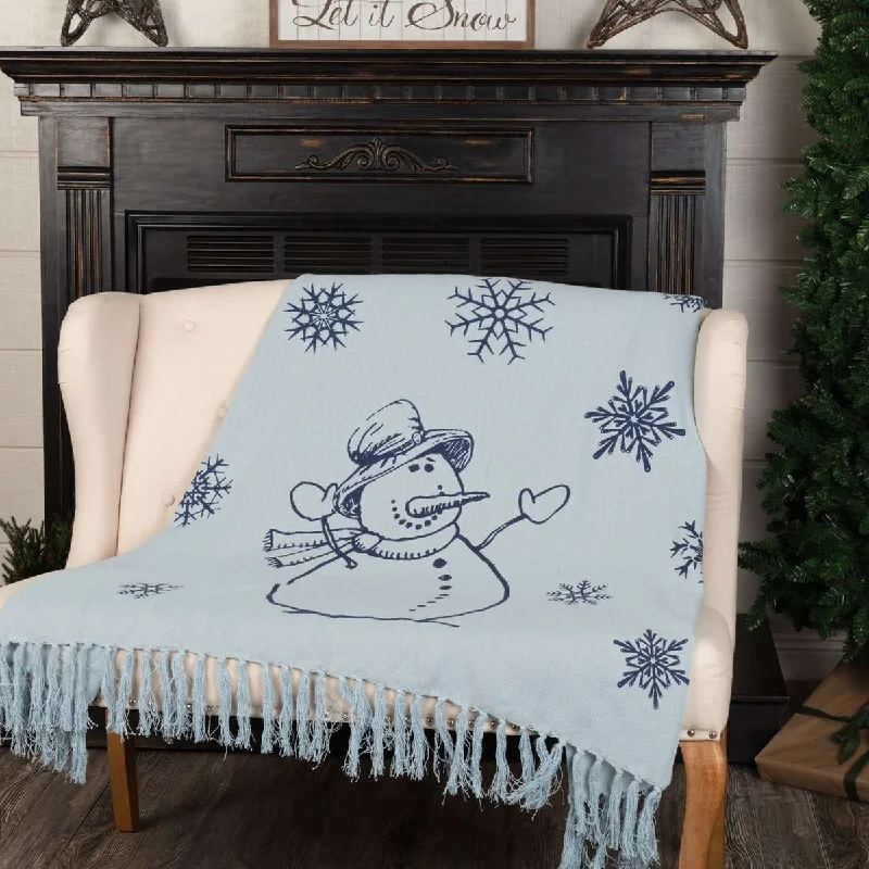 Cooling Pillows for Hot SleepersHappy Snowman Navy Woven Throw 60" x 50" VHC Brands