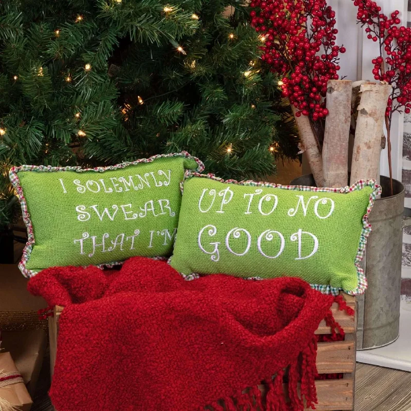 Feather Pillows for a Luxurious SleepWhimsical Christmas Pillows Up To No Good Set of 2 7x13