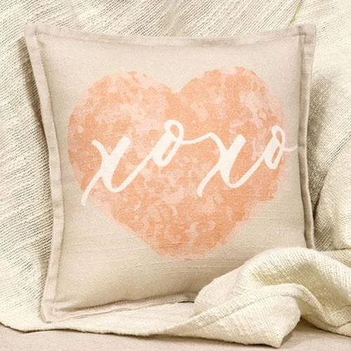 Decorative Pillows for Living Room MakeoverXOXO On Heart Pillow