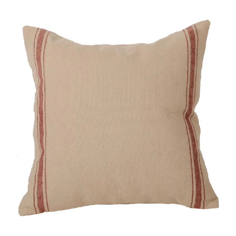 Firm Pillows for Side SleepersGrain Sack Barn Red Grain Sack Stripe Barn Red Pillow PL164017