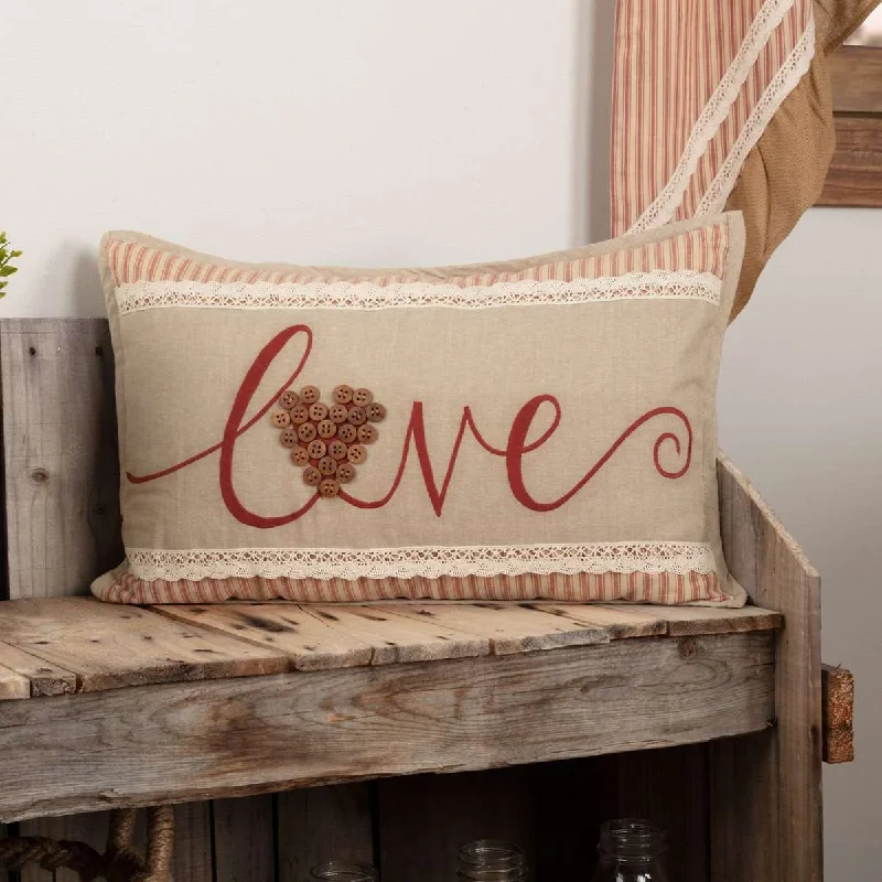 Decorative Pillows for Living Room MakeoverOzark Love Pillow 14"x22" Barn Red, Beige, Semolina