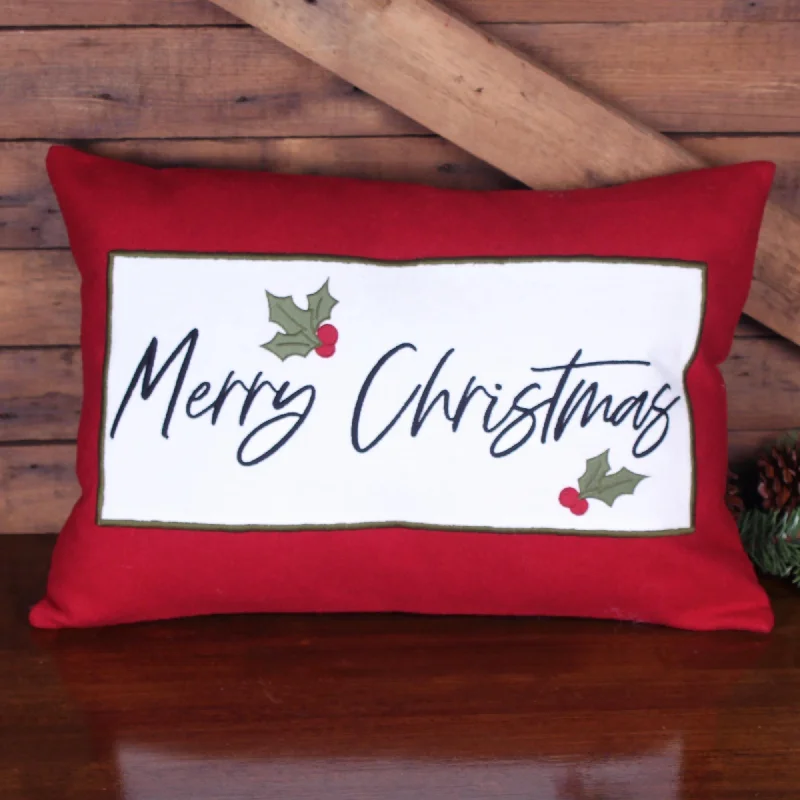 Soft and Fluffy Pillows for Bedroom ComfortC Merry Christmas Pillow 14 Inx20 In PL784203