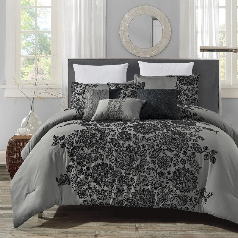 Queen - size comforters for standard queen - sized mattressesCHUKI Luxury 7 Piece Comforter