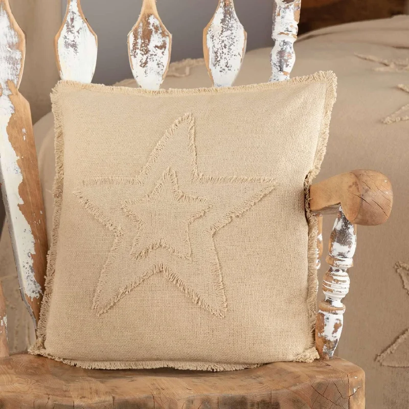 Decorative Pillows for Living Room MakeoverBurlap Vintage Star Pillow 18x18