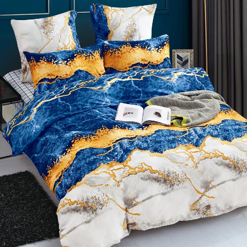 Latex - filled comforters with a bouncy texture and good supportShatex Marble Pattern Bedding Comforter Set