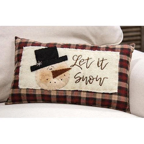 Velvet Pillows for a Touch of EleganceLet It Snow Lodge Pillow Red, Green, & Tan Plaid Fabric