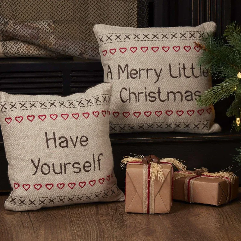 Adjustable Pillows for Customized ComfortMerry Little Christmas Pillow Have Yourself A Set of 2 12x12