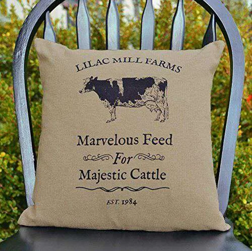 Velvet Pillows for a Touch of EleganceMajestic Cattle Primitive Throw Pillow, 10"