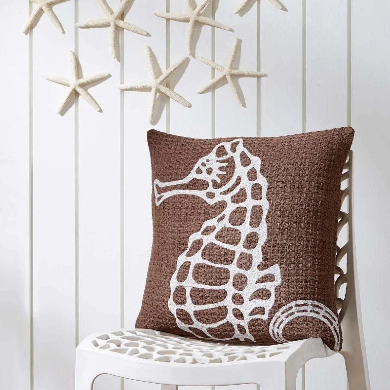 Adjustable Pillows for Customized ComfortEmbroidered Seahorse Pillow 18x18