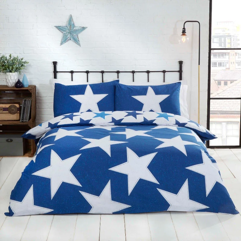 Duvet covers suitable for use with synthetic - filled comfortersAll Stars Duvet Cover Set Navy