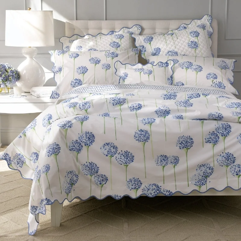 Hypoallergenic duvet covers for allergy - prone individualsCharlotte Azure by Lulu DK for Matouk