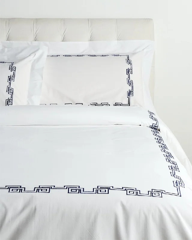 King - size duvet covers to fit large king - sized beds perfectlyDea Italian Linens Sinfonia Toscana Greek Embroidered Duvet Set