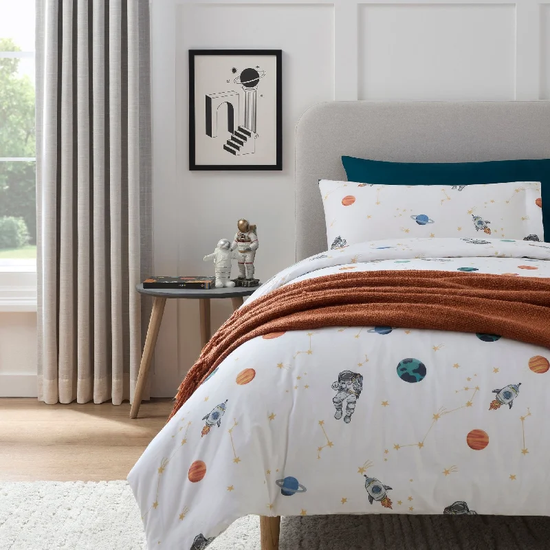 Affordable duvet covers for those on a tight budgetFreddie Space 100% Cotton Duvet Cover Set