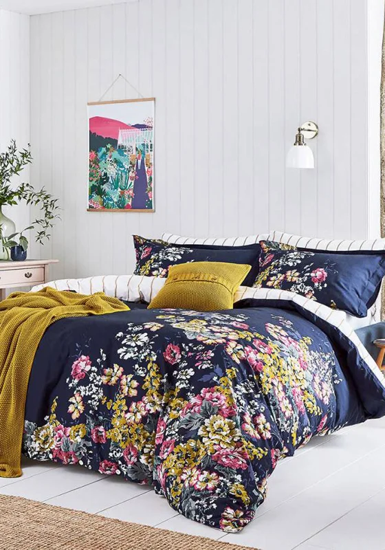 Teen - room duvet covers with trendy and age - appropriate patternsJoules Cambridge Floral Duvet Cover & Pillowcase Set, Navy