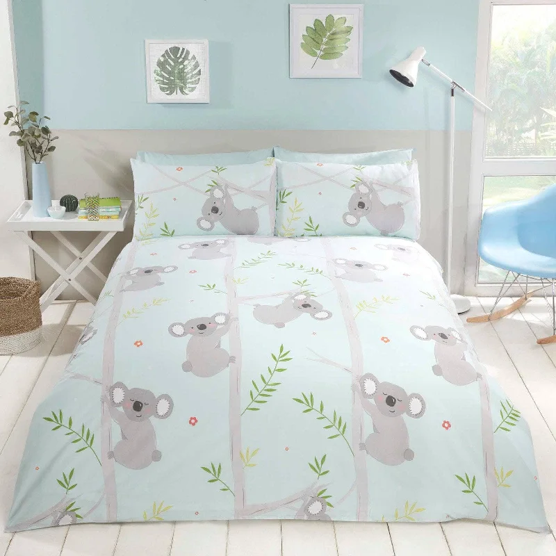 Button - closure duvet covers for a classic and secure fasteningKoala Fun Duvet Cover Set