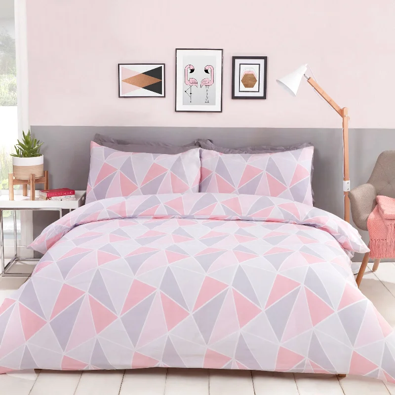 Anti - dust mite duvet covers to keep the sleep environment cleanLeo Duvet Cover Set Pink