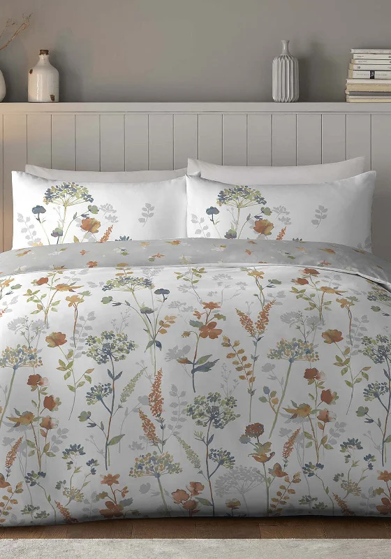 Polyester duvet covers with durability and colorfastnessAppletree Meadowlands Duvet Cover Set, White Multi