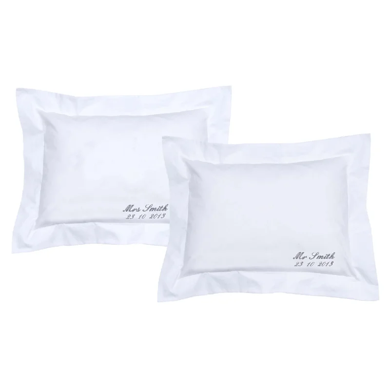 Duvet covers suitable for use with synthetic - filled comfortersMonogrammed 300TC Sateen Bed Linen