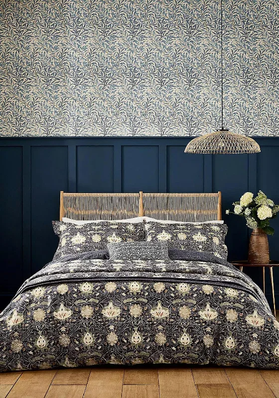 Guest - room duvet covers to make visitors feel welcome and comfortableMorris & Co. Montreal King Duvet Set, Indigo & Slate