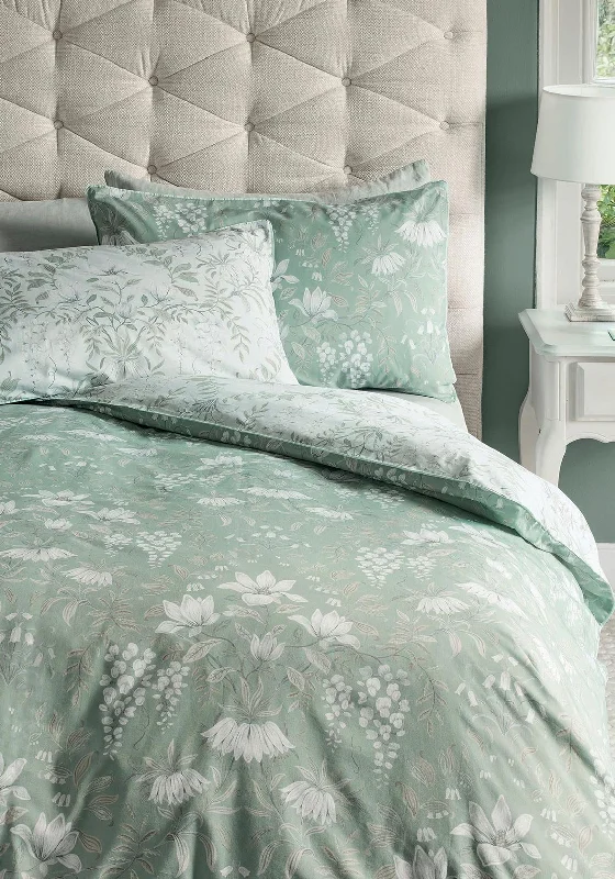 Twin - size duvet covers ideal for single beds in kids' rooms or dormitoriesLaura Ashley Home Parterre Superking Duvet Set, Sage