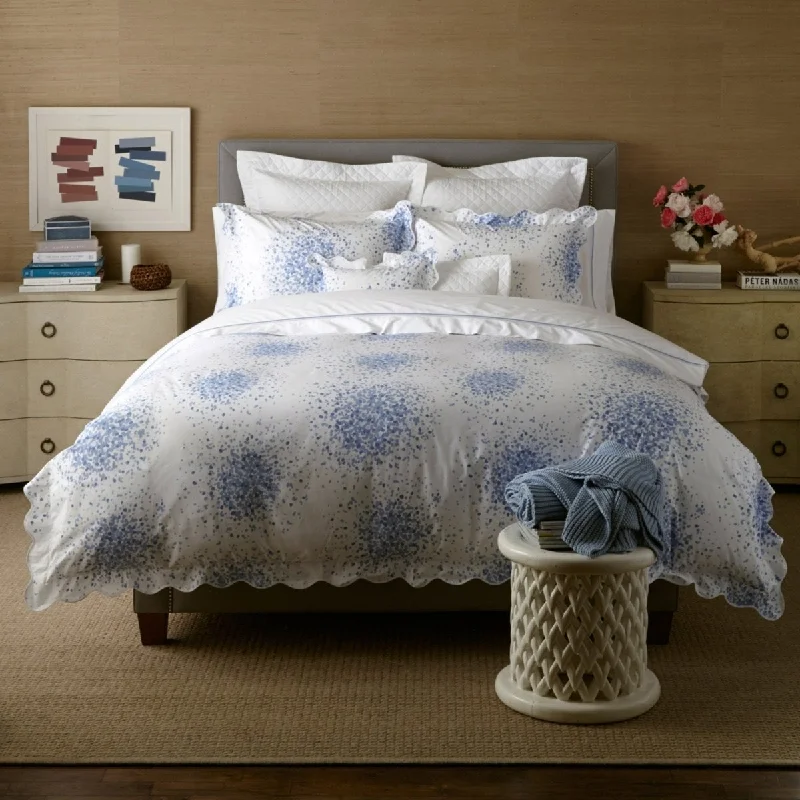 Bamboo - derived duvet covers with antibacterial and moisture - wicking propertiesPoppy Azure Bedding by Lulu DK Matouk