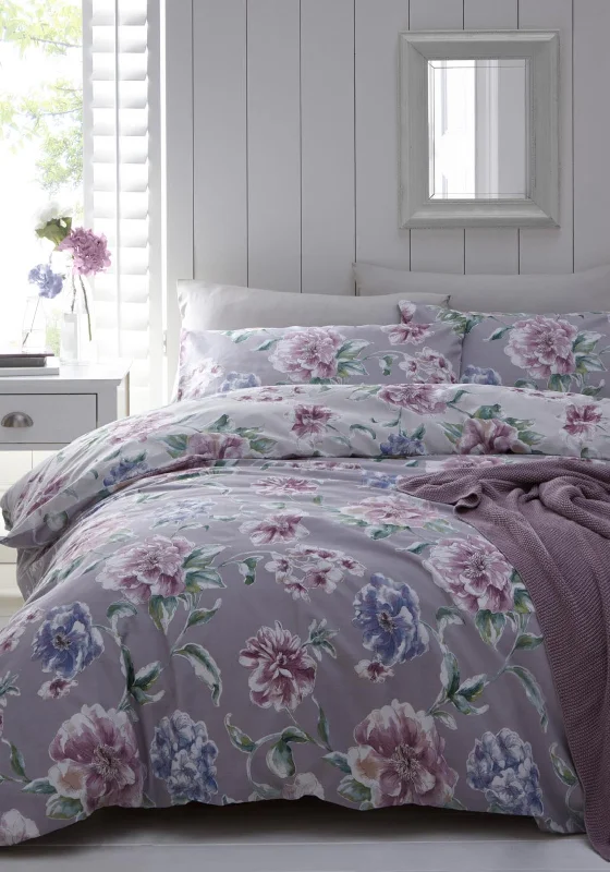 Full - size duvet covers suitable for full - sized beds in guest rooms or small bedroomsPortfolio Home Giselle Reversible Duvet, Lavender