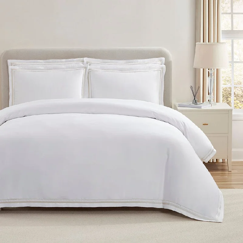 Duvet covers suitable for use with synthetic - filled comfortersRome 300 Thread Count Duvet Cover & Pillowcase Set - Natural