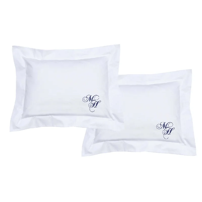 Tie - closure duvet covers with fabric ties for a more decorative and adjustable optionRoyal Initials Monogrammed 300TC Sateen Bed Linen