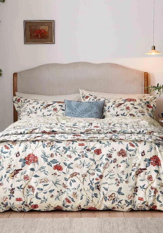 Custom - sized duvet covers to fit unique or non - standard bed framesSanderson Sissinghurst Duvet Cover Set, Ruby