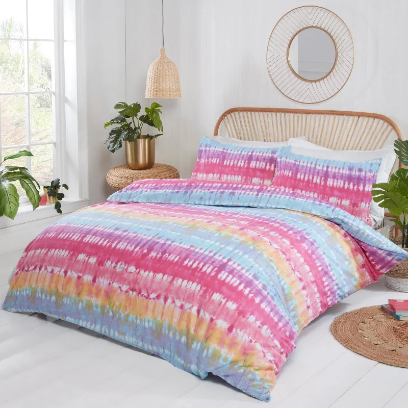 Flannel duvet covers for warmth in cold weatherTie Dye Duvet Cover Set