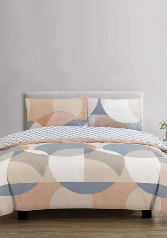 Silk duvet covers for a smooth and elegant touchVantona Home Urban Geometric Double Duvet Set, Multicoloured