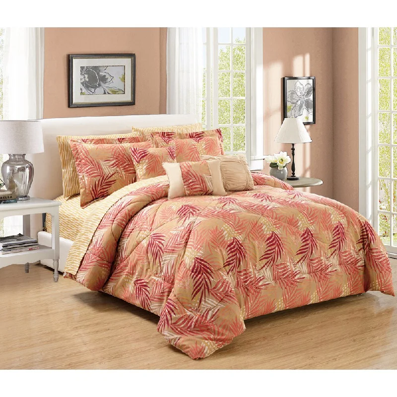 Duck down comforters with a softer feel and good warmth retention10-Piece Augusta Comforter and Sheet Set