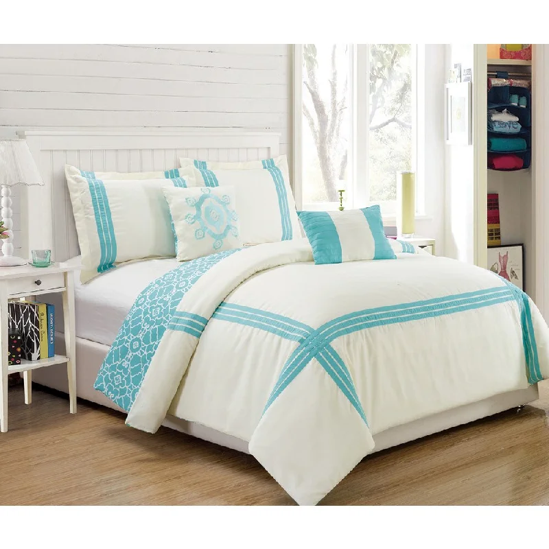 Latex - filled comforters with a bouncy texture and good support5-Piece Reversible Hotel Brentwood Comforter Set