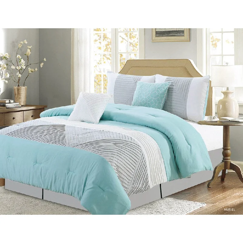 Microfiber - filled comforters that are lightweight and easy to care for6-piece Muriel Comforter Set