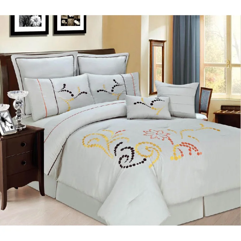 King - size comforters to fit large king - sized beds perfectly8-piece Sundance Beige Luxurious Comforter Set