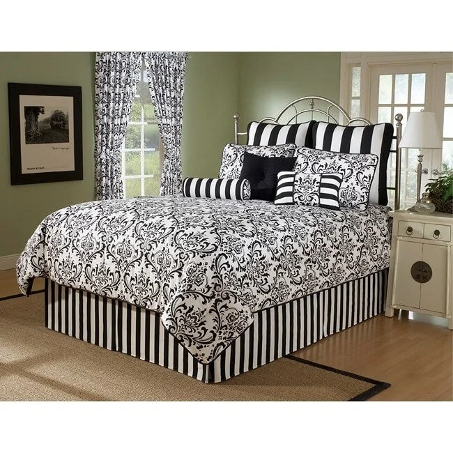 Duck down comforters with a softer feel and good warmth retentionArbor damask comforter set