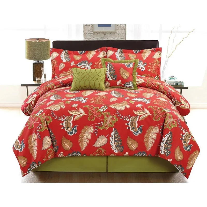 Duck down comforters with a softer feel and good warmth retentionAriella 6-piece Comforter Set