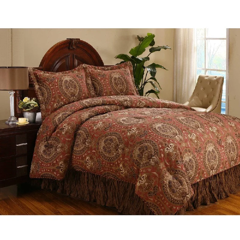 King - size comforters to fit large king - sized beds perfectlyBuchanan Eggplant King-size 4-piece Comforter Set