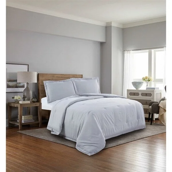 Duck down comforters with a softer feel and good warmth retentionChambray Comforter Set